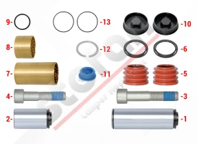Caliper Guides & Seals Repair Kit