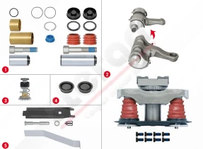 Brake Caliper Pad Repair Kit (With Pin)