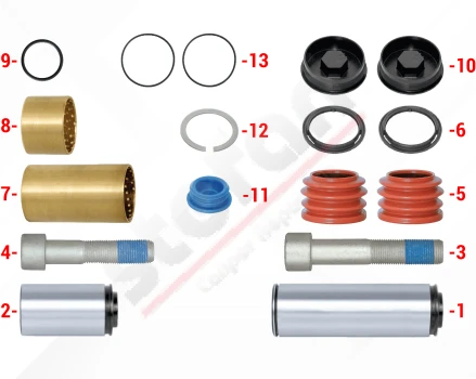 Caliper Guides & Seals Repair Kit