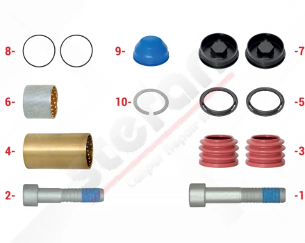  Caliper Guides & Seals Repair Kit 