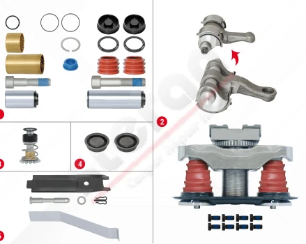 Brake Caliper Pad Repair Kit (With Pin)